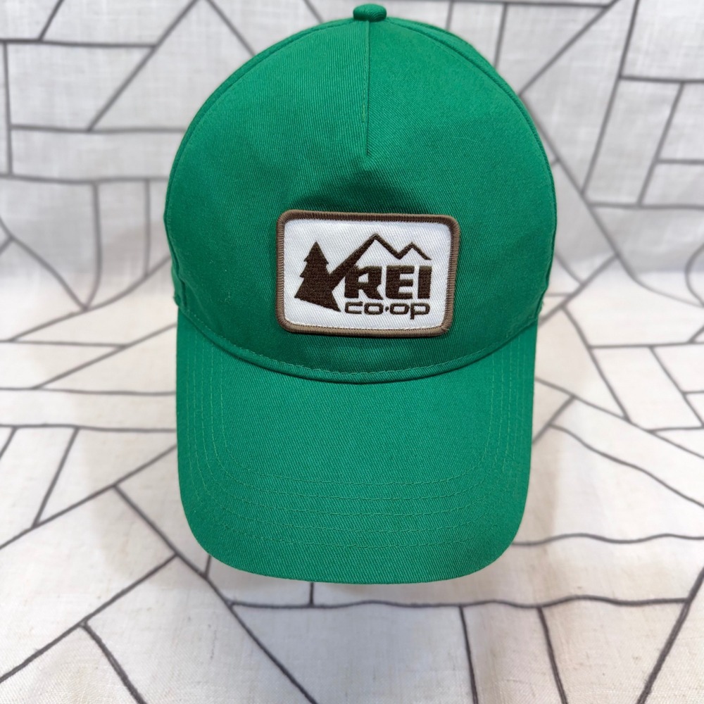 REI Co-op Baseball Cap One‎ Size Green Snapback Mountain Logo Patch Hat